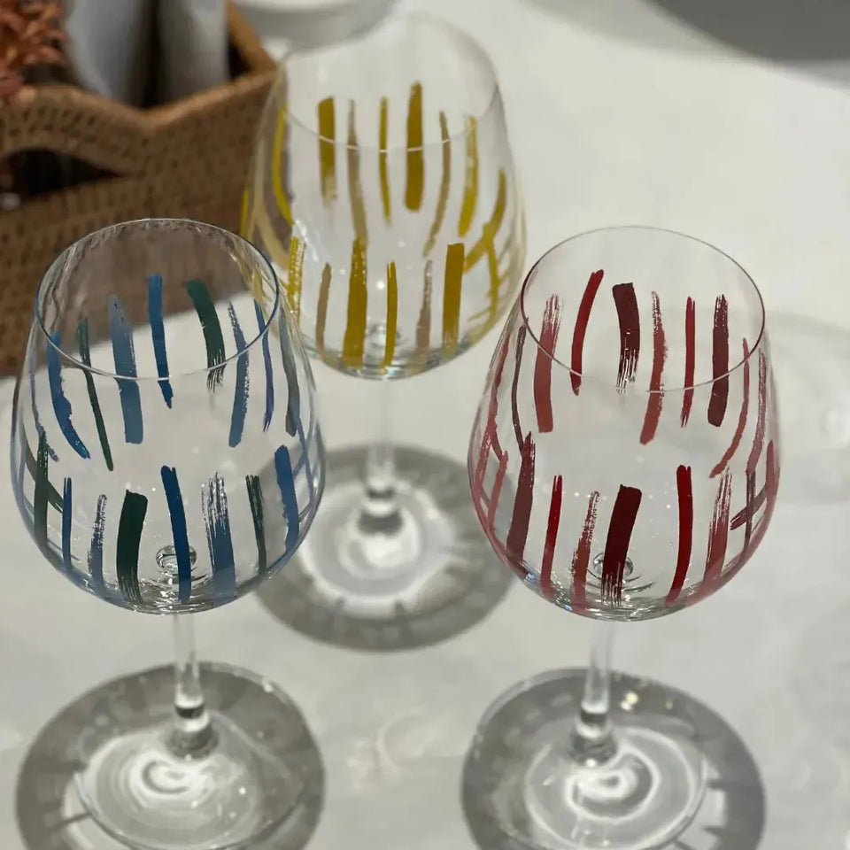 Jogo 6 Taças Bordeaux em Cristal Ecológico Piuma 600ml Colors