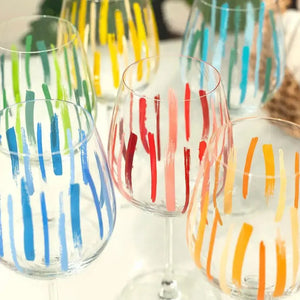 Jogo 6 Taças Bordeaux em Cristal Ecológico Piuma 600ml Colors