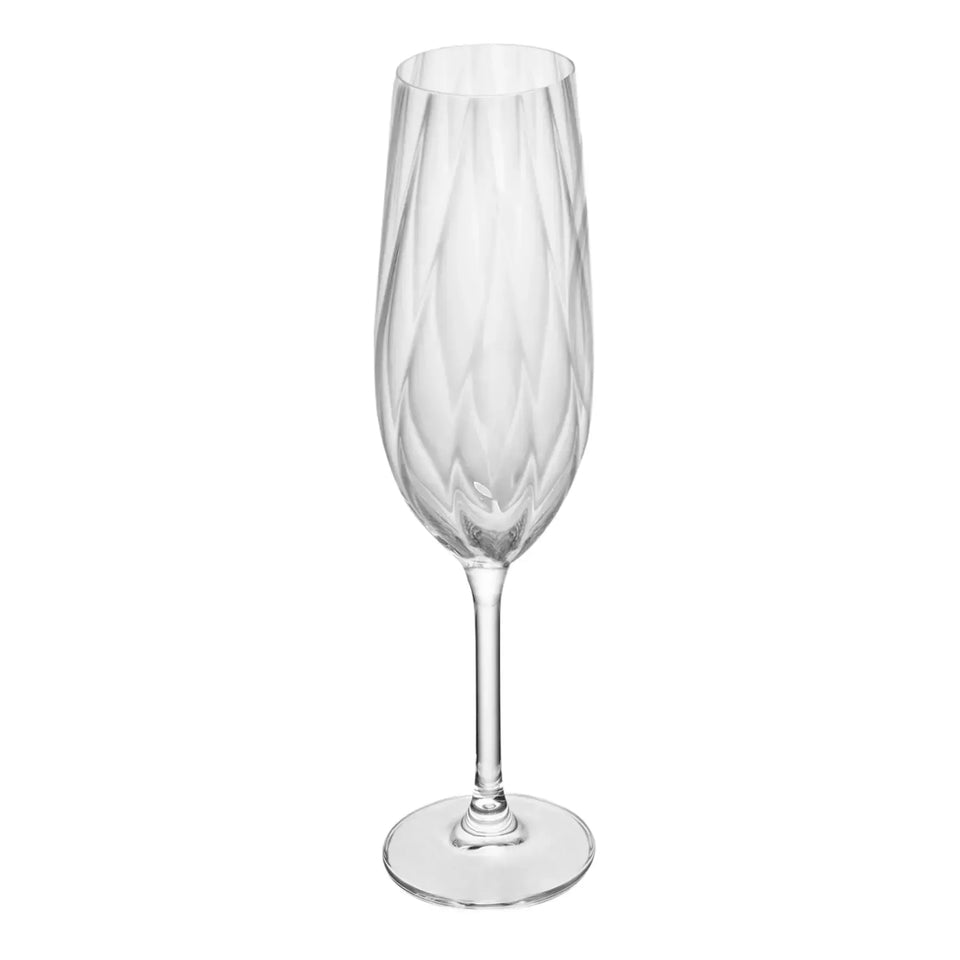 Jogo 6 Taças Champagne Crex Optic 270ml Cristal Ecológico Bohemia
