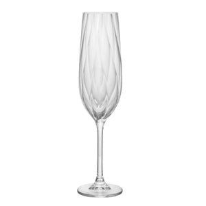 Jogo 6 Taças Champagne Crex Optic 270ml Cristal Ecológico Bohemia