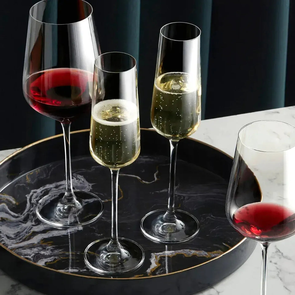 Jogo 6 Taças Champagne Cristal Superior Hongkong 270ml Lucaris