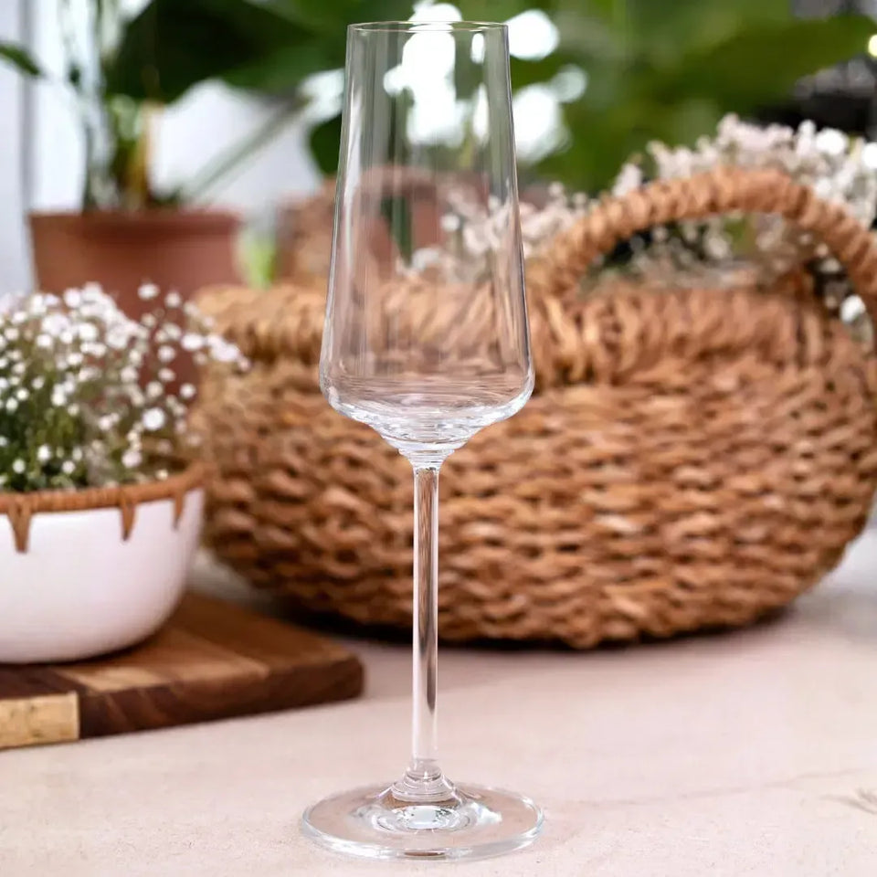 Jogo 6 Taças Champagne Sparkling Cristal Ecológico Allure 220ml Ocean