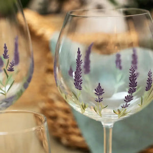 Jogo 6 Taças Gin Burgundy em Cristal Ecológico Provence 650ml Lavande