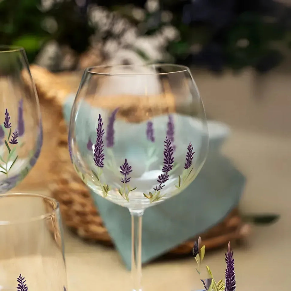 Jogo 6 Taças Gin Burgundy em Cristal Ecológico Provence 650ml Lavande