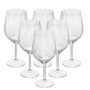 Jogo 6 Taças Vinho Branco Crex Optic 480ml Cristal Ecológico Bohemia