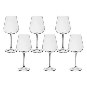 Jogo 6 Taças de Vinho Branco em Cristal Bohemia Margaux 450ml