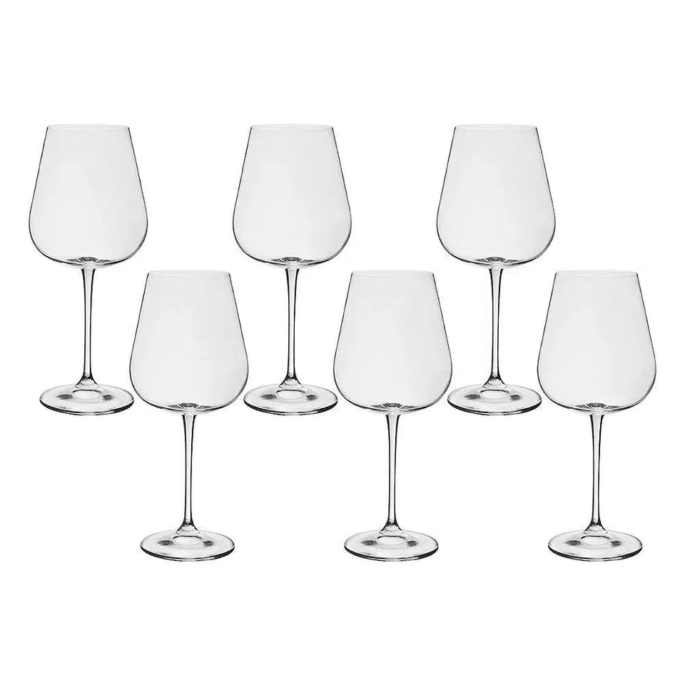 Jogo 6 Taças de Vinho Branco em Cristal Bohemia Margaux 450ml