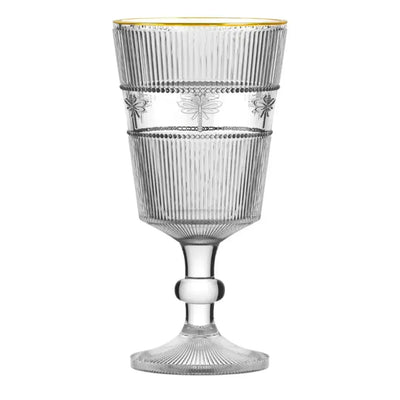 Jogo 6 Taças em Vidro Libélula Gold Rim 325ml L'Hermitage