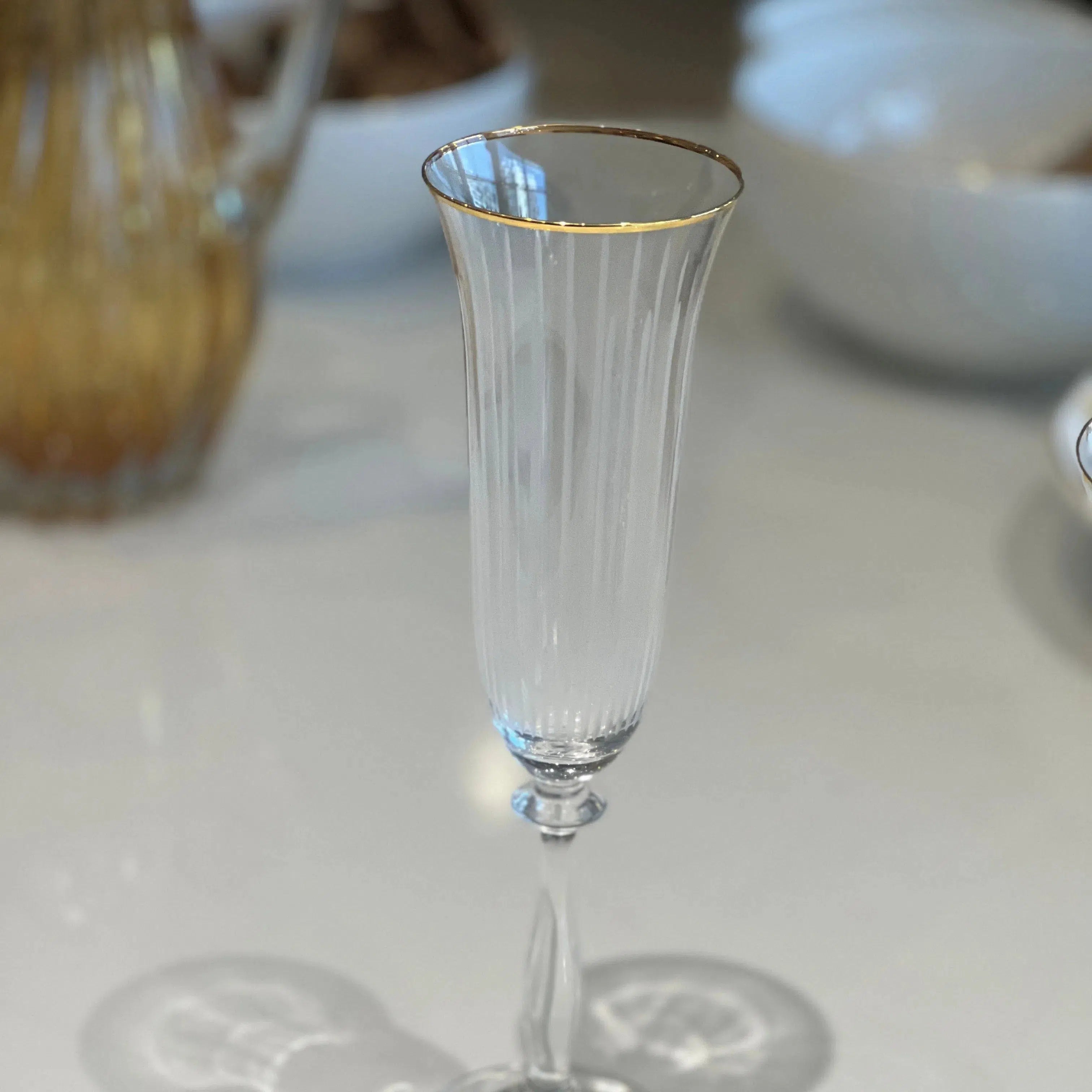 Kit 6 Taças Cristal Champanhe com Borda Dourada - Bohemia – Let's