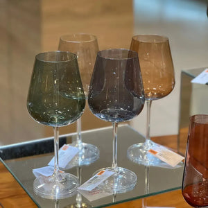 Jogo 6 Taças para Vinho Tinto em Cristal Bohemia Ardea Cinza Basalto 540ml