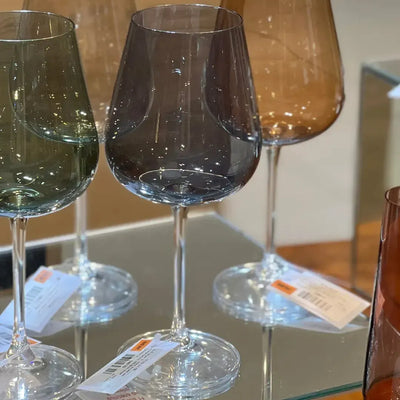 Jogo 6 Taças para Vinho Tinto em Cristal Bohemia Ardea Cinza Basalto 540ml