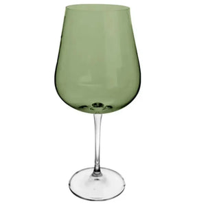 Jogo 6 Taças para Vinho Tinto em Cristal Bohemia Ardea Verde Selva 540ml