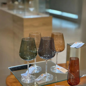 Jogo 6 Taças para Vinho Tinto em Cristal Bohemia Ardea Verde Selva 540ml