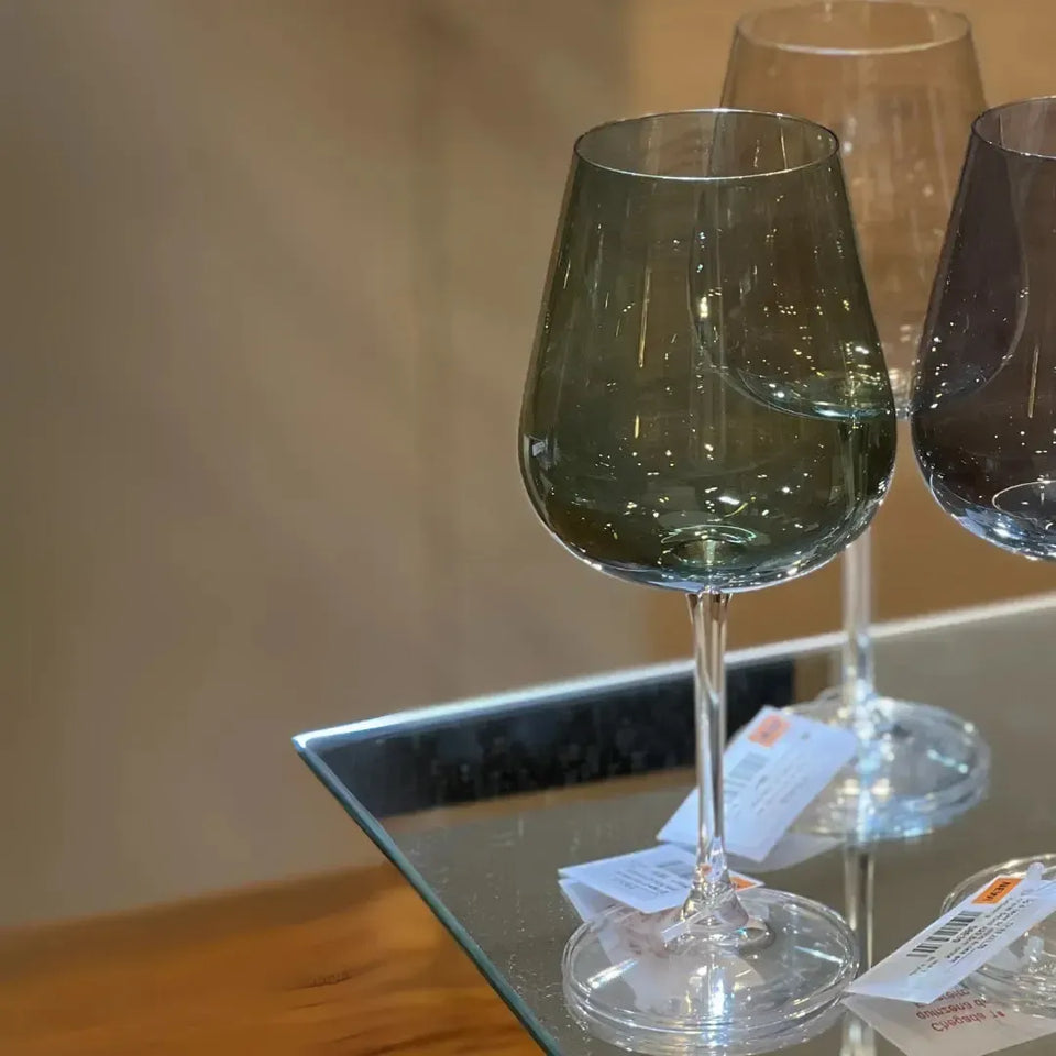 Jogo 6 Taças para Vinho Tinto em Cristal Bohemia Ardea Verde Selva 540ml