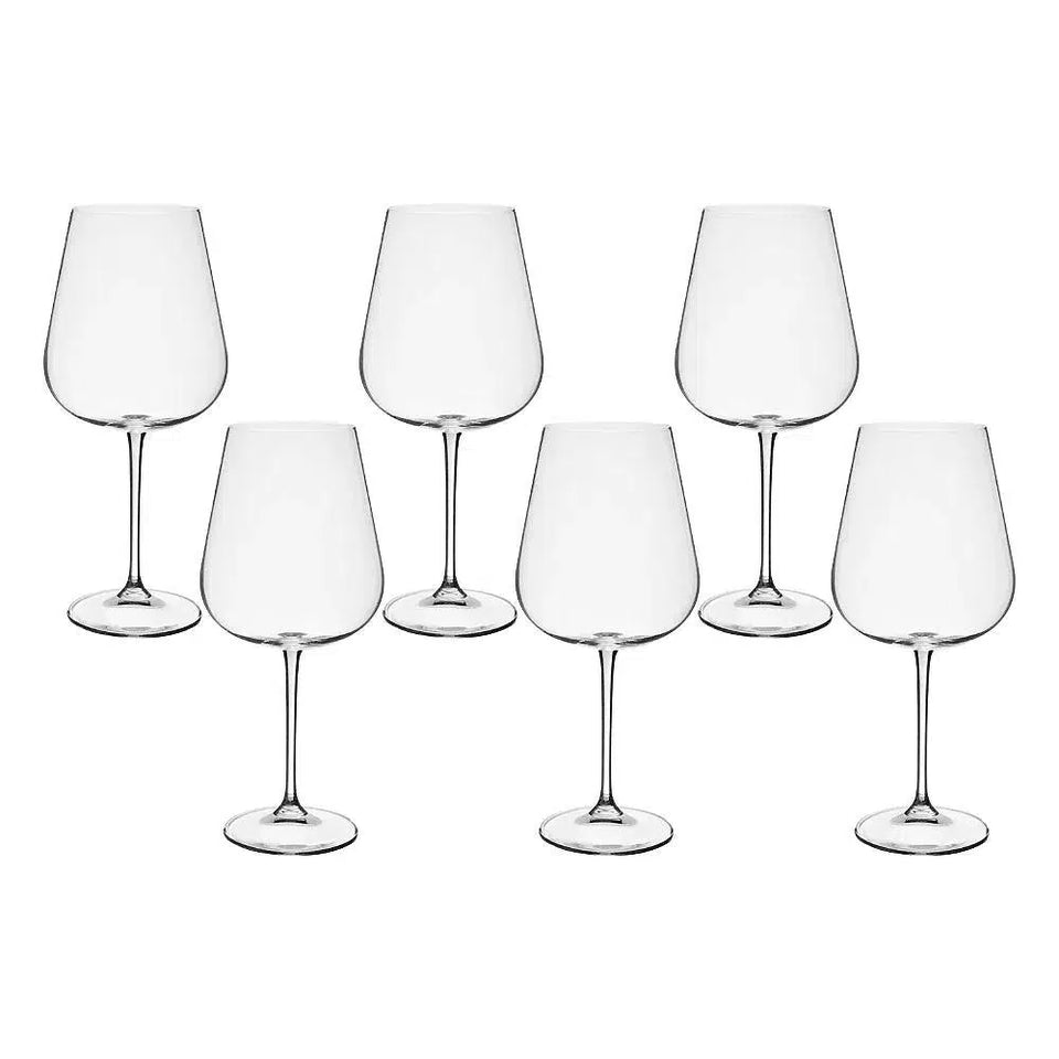 Jogo 6 Taças para Vinho Tinto em Cristal Bohemia Margaux 670ml