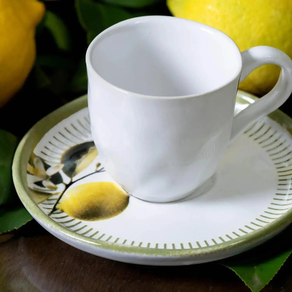 Jogo 6 Xícaras Café Stoneware Bio Lemon 120ml Porto Brasil
