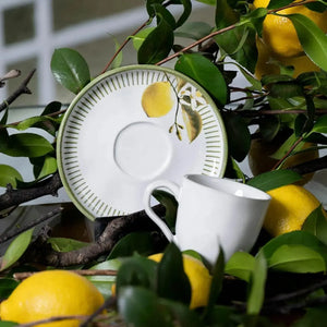 Jogo 6 Xícaras Café Stoneware Bio Lemon 120ml Porto Brasil