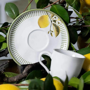 Jogo 6 Xícaras Café Stoneware Bio Lemon 120ml Porto Brasil