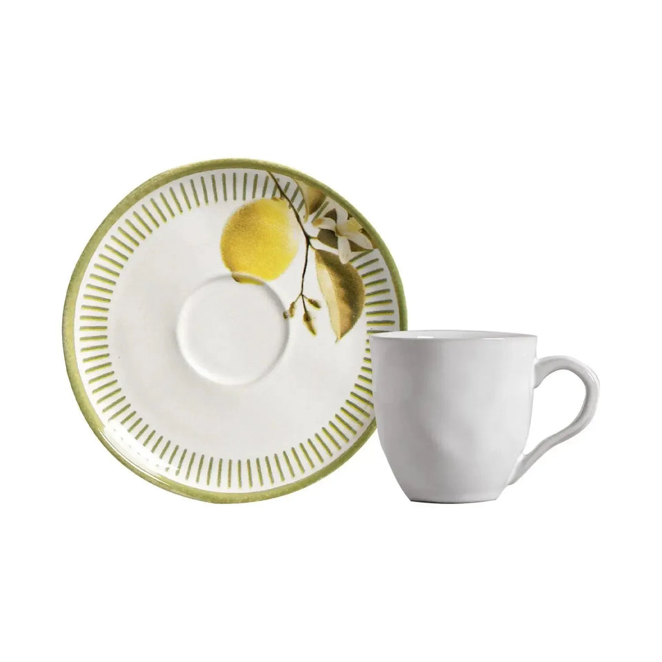 Jogo 6 Xícaras Café Stoneware Bio Lemon 120ml Porto Brasil