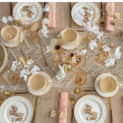 Jogo 6 Xícaras Chá Cerâmica Nude Pires Huppert 250ml Alleanza