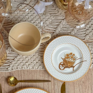 Jogo 6 Xícaras Chá Cerâmica Nude Pires Huppert 250ml Alleanza