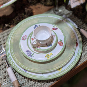 Jogo 6 Xícaras Chá Cerâmica Pires Versailles 250ml Alleanza