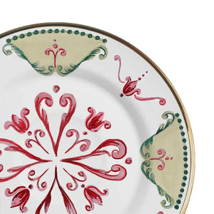 Jogo 6 Xícaras Chá Cerâmica Ravello Filete Ouro 250ml Alleanza