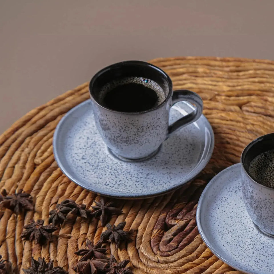 Jogo 6 Xícaras de Café Stoneware Bio Echo 120ml Porto Brasil