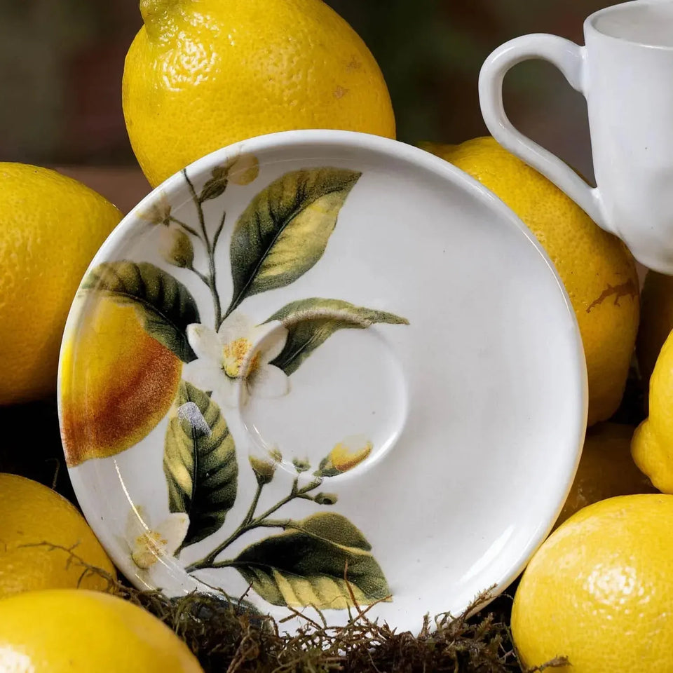 Jogo 6 Xícaras de Café Stoneware Bio Limonata 120ml Porto Brasil