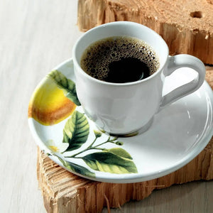 Jogo 6 Xícaras de Café Stoneware Bio Limonata 120ml Porto Brasil