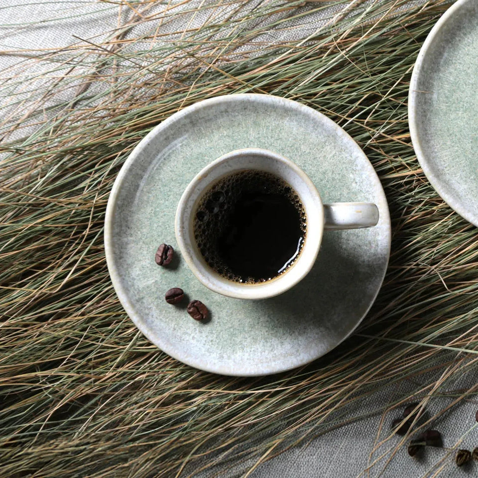 Jogo 6 Xícaras de Café Stoneware Bio Moss 120ml Porto Brasil