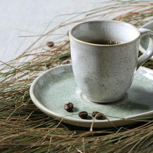 Jogo 6 Xícaras de Café Stoneware Bio Moss 120ml Porto Brasil