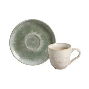 Jogo 6 Xícaras de Café Stoneware Bio Moss 120ml Porto Brasil