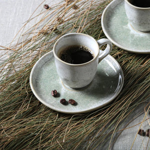 Jogo 6 Xícaras de Café Stoneware Bio Moss 120ml Porto Brasil