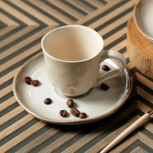 Jogo 6 Xícaras de Café Stoneware Bio Raio 120ml Porto Brasil