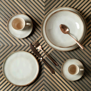 Jogo 6 Xícaras de Café Stoneware Bio Raio 120ml Porto Brasil