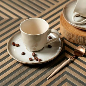 Jogo 6 Xícaras de Café Stoneware Bio Raio 120ml Porto Brasil