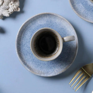 Jogo 6 Xícaras de Café Stoneware Bio Wave 120ml Porto Brasil