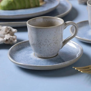 Jogo 6 Xícaras de Café Stoneware Bio Wave 120ml Porto Brasil