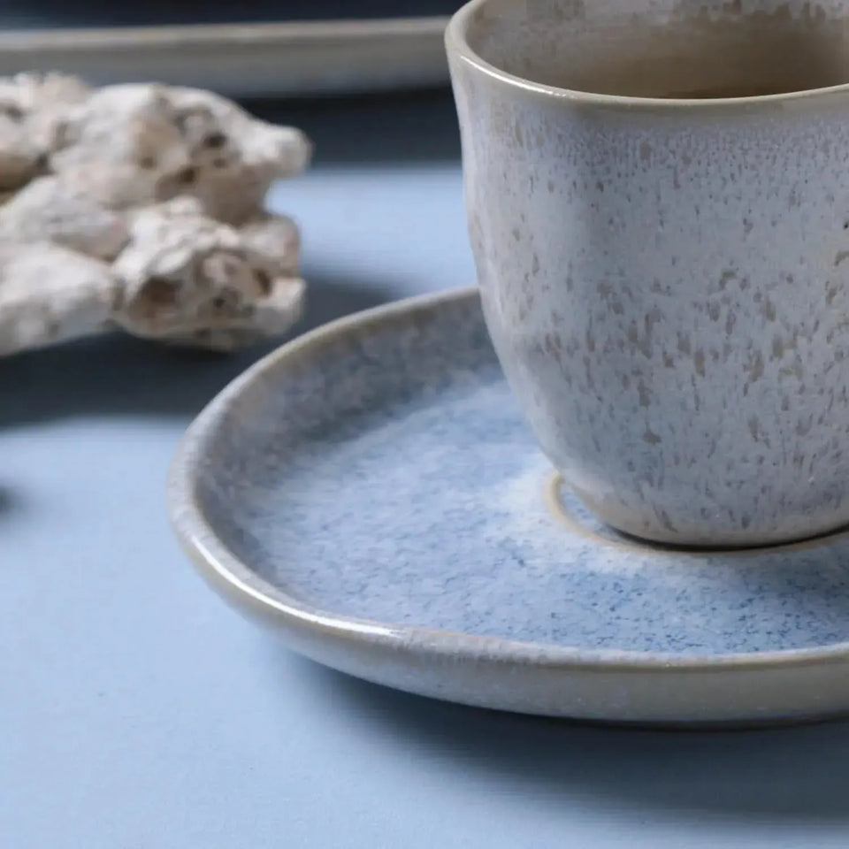 Jogo 6 Xícaras de Café Stoneware Bio Wave 120ml Porto Brasil