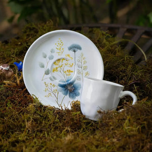 Jogo 6 Xícaras de Café com Pires Stoneware Bio Bella 120ml Porto Brasil