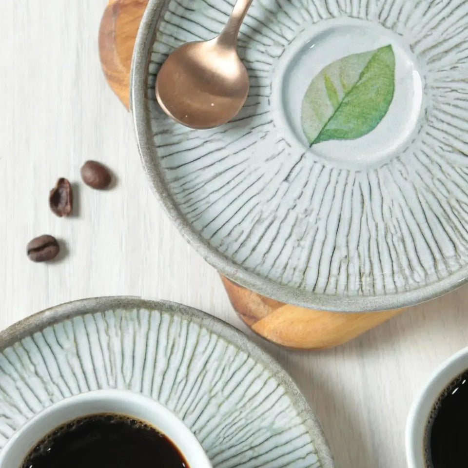 Jogo 6 Xícaras de Café com Pires Stoneware Bio Evergreen 120ml Porto Brasil