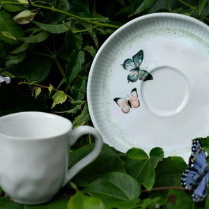 Jogo 6 Xícaras de Café com Pires Stoneware Bio Refúgio 120ml Porto Brasil