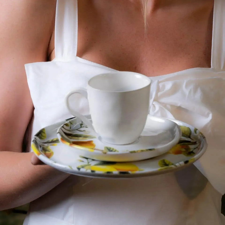 Jogo 6 Xícaras de Chá Stoneware Bio Limonata 210ml Porto Brasil