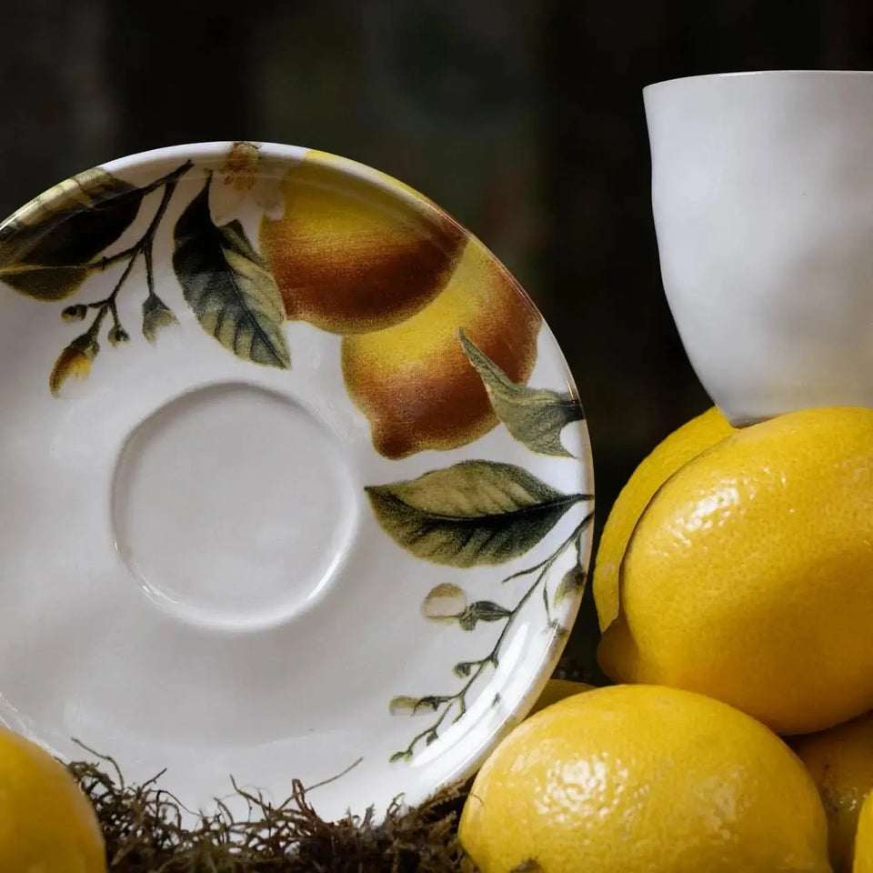 Jogo 6 Xícaras de Chá Stoneware Bio Limonata 210ml Porto Brasil