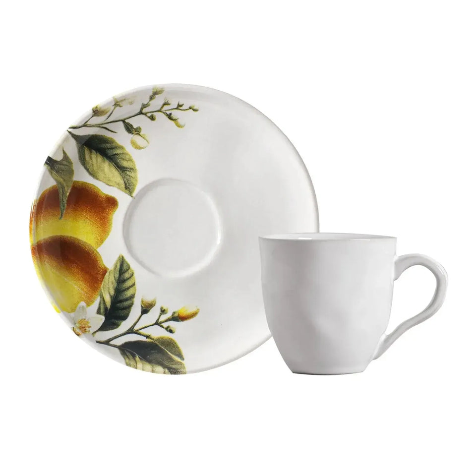 Jogo 6 Xícaras de Chá Stoneware Bio Limonata 210ml Porto Brasil