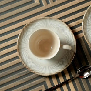 Jogo 6 Xícaras de Chá Stoneware Bio Raio 210ml Porto Brasil