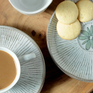 Jogo 6 Xícaras de Chá com Pires Stoneware Bio Evergreen 210ml Porto Brasil