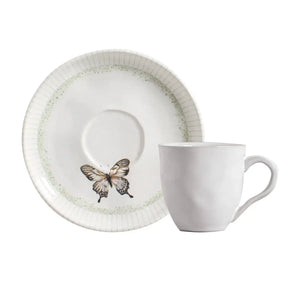 Jogo 6 Xícaras de Chá com Pires Stoneware Bio Refúgio 210ml Porto Brasil