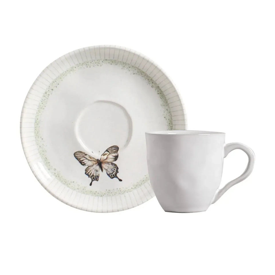 Jogo 6 Xícaras de Chá com Pires Stoneware Bio Refúgio 210ml Porto Brasil